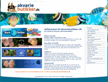 Tablet Screenshot of akvariebutikker.dk